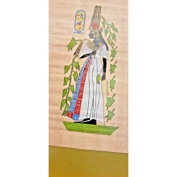 Egyptian Papyrus Painting ,Queen Nefertari Ahmose, the Papyrus Institute, Egypt - Picture 15 of 16